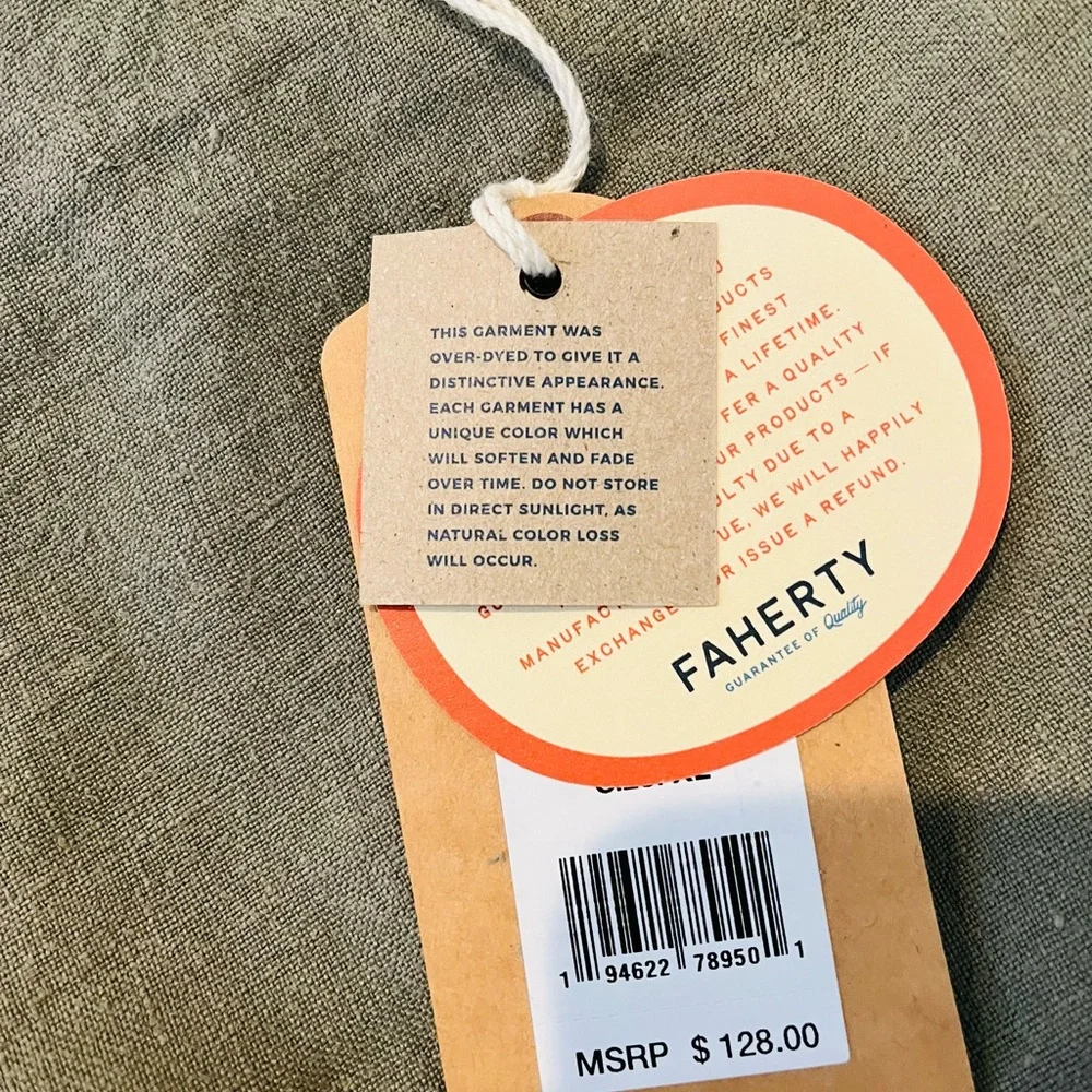 NWT Faherty Men's Olive Green Shorts Size XL